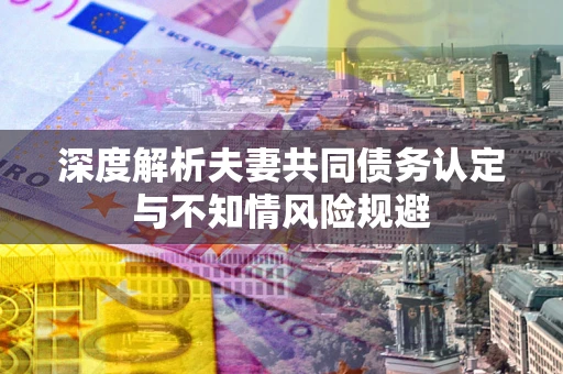 济南深度解析夫妻共同债务认定与不知情风险规避